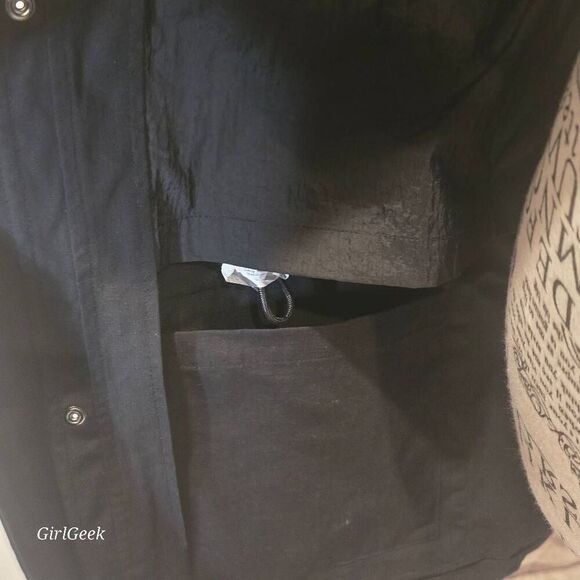 Zara Men's Black Multi Pocket, Utility Windbreaker Medium MSRP $129 - Picture 5 of 10